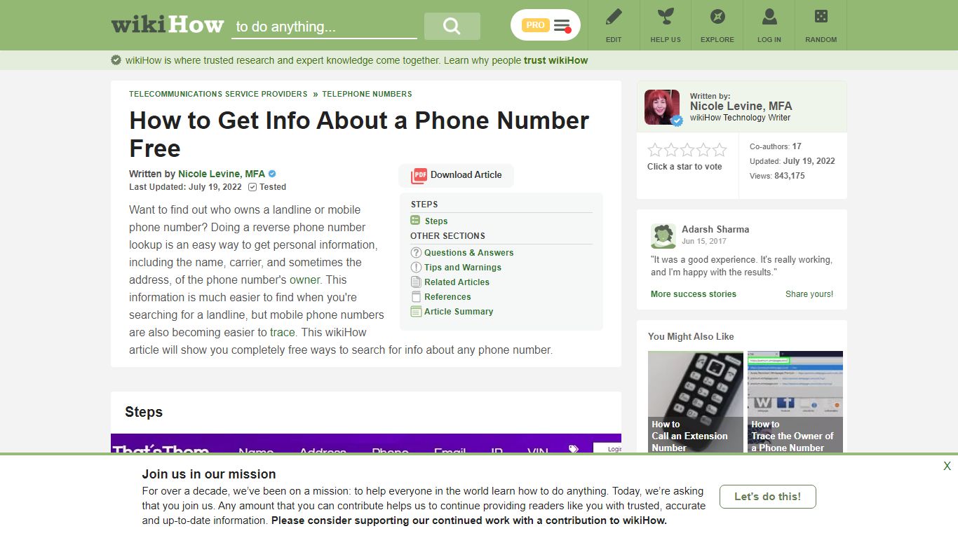 How to Get Info About a Phone Number Free: 5 Steps (with ... - wikiHow